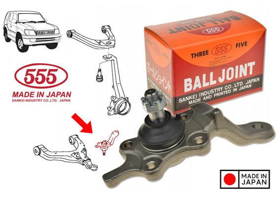 Rotule suspension inferieure Gauche, 555